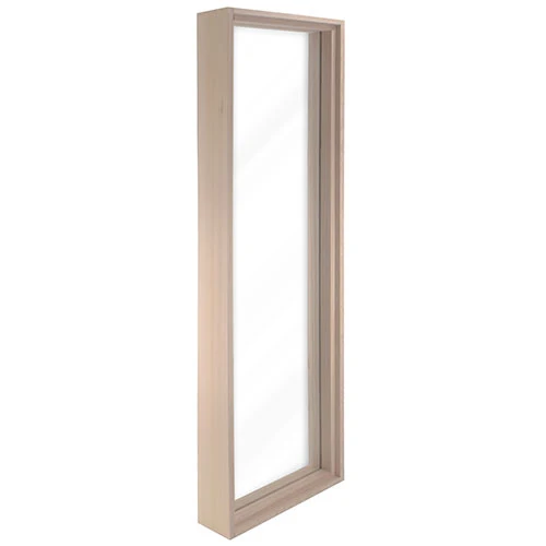 Prosaunas Framed Dual Pane Sauna Window – Hemlock 17-5/8" x 61-5/8" Helder Tempered Glass