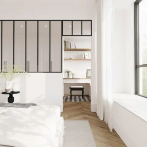 Raam werkplaats met bovenraam, L180 x H130 + L73 x H40 cm, zwart, BAYVIEW