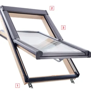 Roto renovatie dakraam - Designo 4-pans - hout wit - 46x60cm