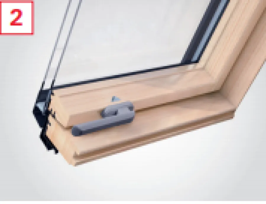 Roto renovatie dakraam - Designo 4-pans - hout wit - 46x60cm