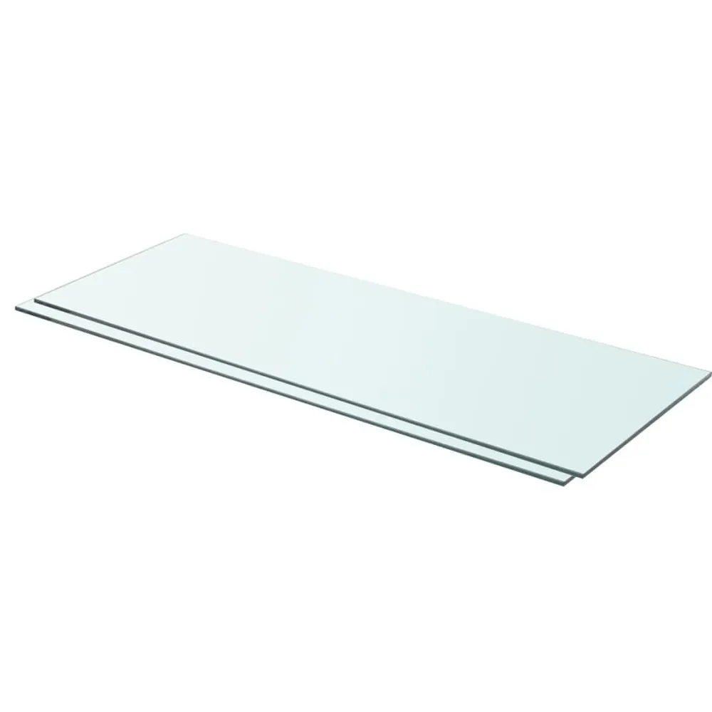 Schappen 2 st 80x30 cm glas transparant