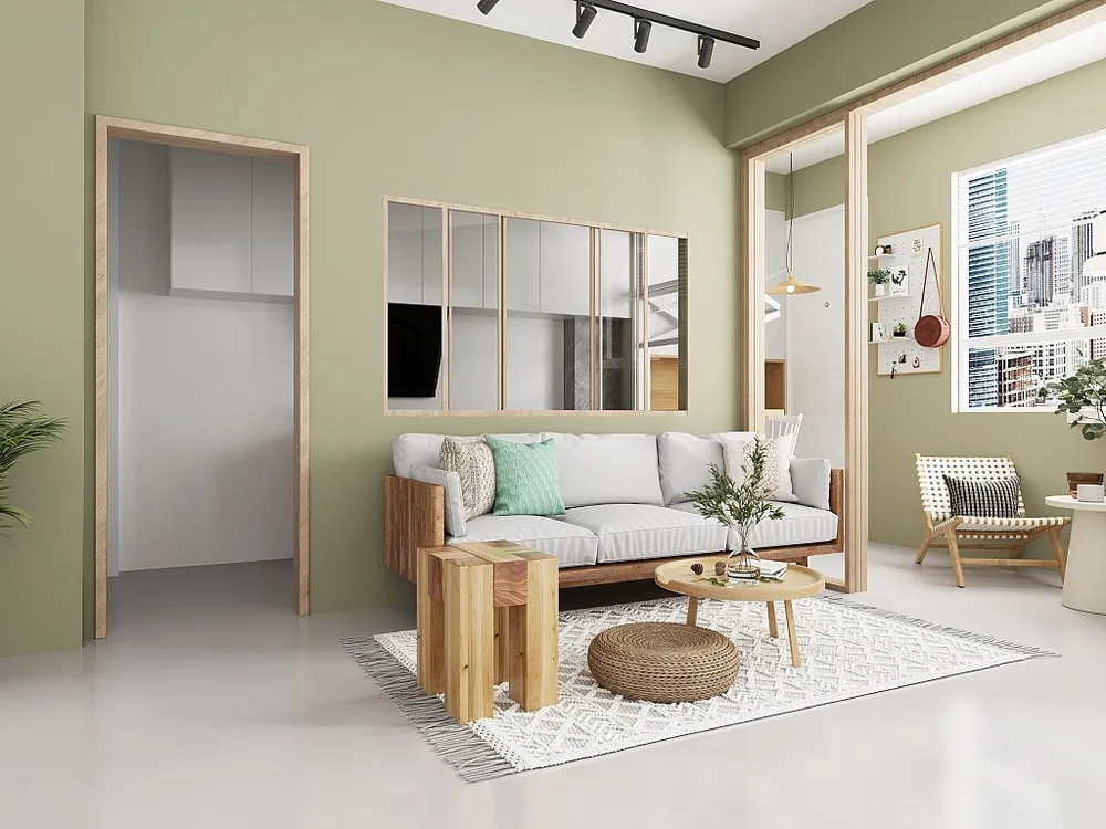 Schuifraam van gehard glas en gepoedercoat zwak naturel aluminium 180 x 105 cm RAVENA