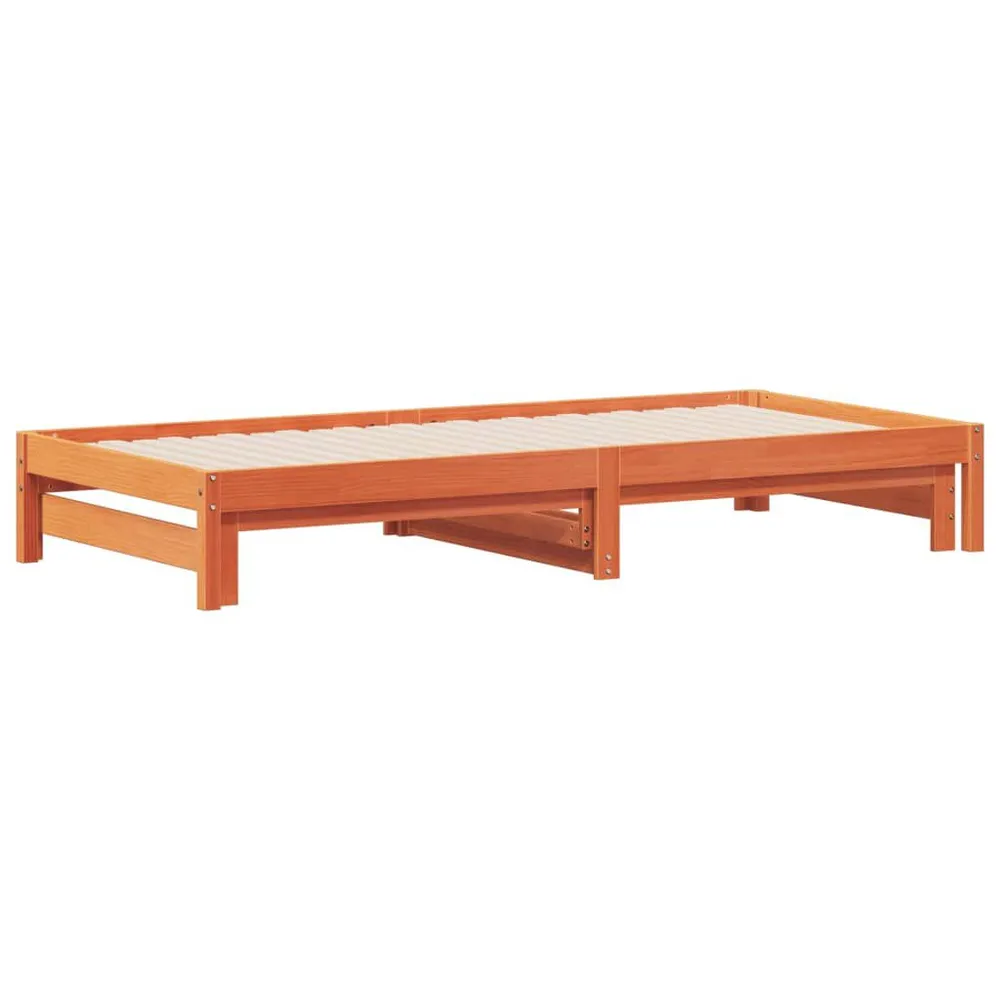 Slaapbank met onderschuifbed 90x190 cm massief grenenhout