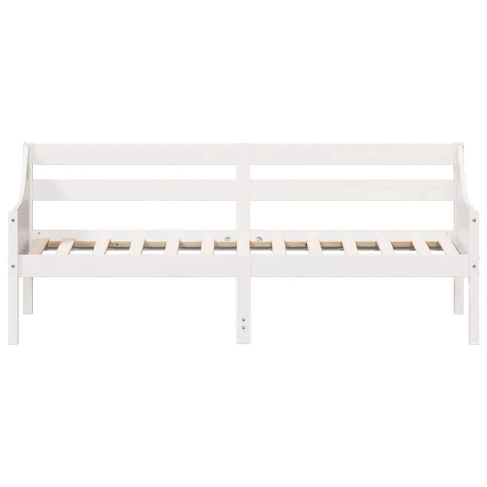 Slaapbank zonder matras 90x190 cm massief grenenhout wit