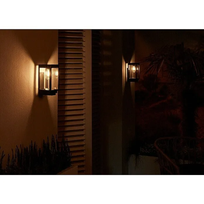 Solar-wandledlamp voor buiten Amsterdam Wall - l x b x h: 120 x 120 x 243 mm, Accuduur: 6 u