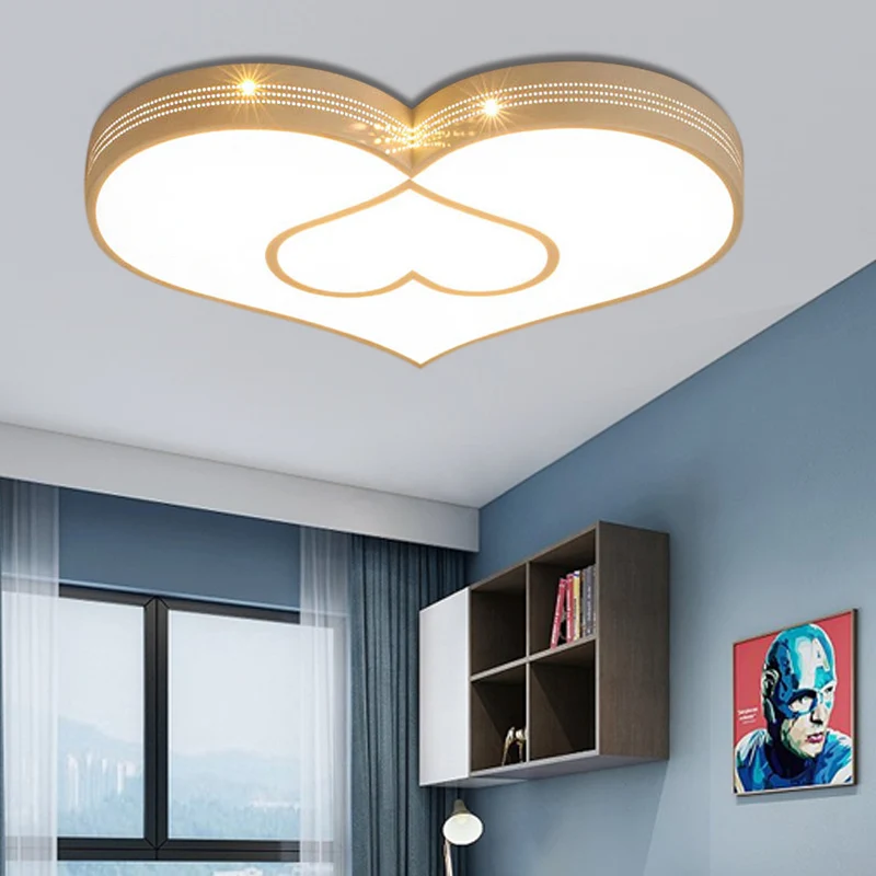 Tweehartige LED-plafondlamp Cartoon Stijlvol acryl Oogverzorgend inbouwlicht voor gang