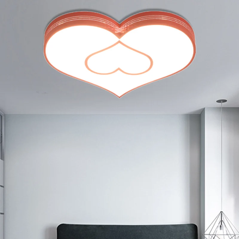 Tweehartige LED-plafondlamp Cartoon Stijlvol acryl Oogverzorgend inbouwlicht voor gang