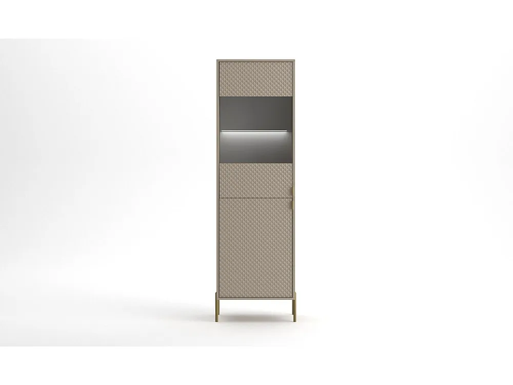 Vitrinekast DIAMO SC54 2D 54x42x190 Ecru