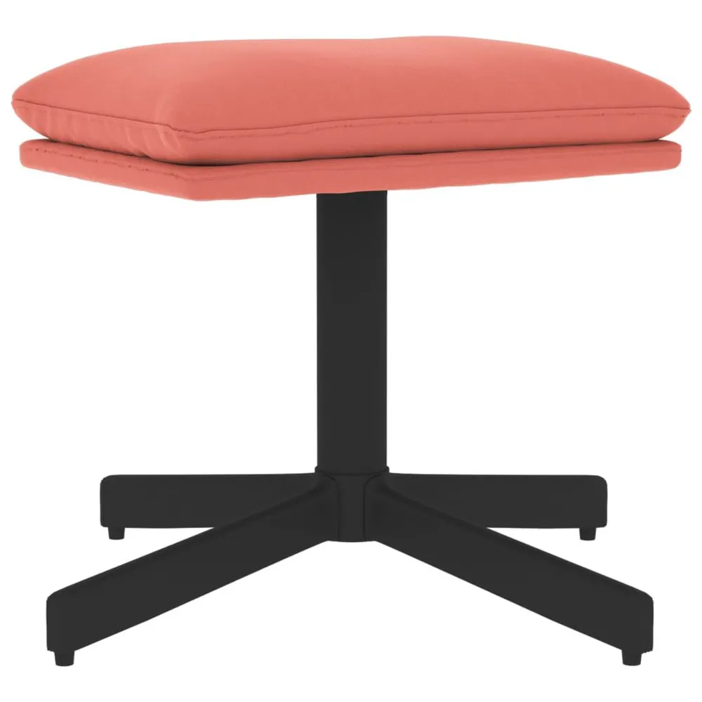 Voetenbank 60x60x36 cm fluweel roze