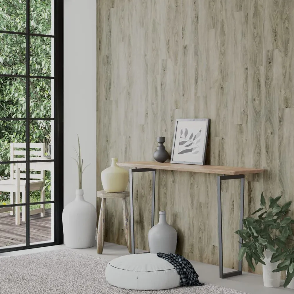 Wandpanelen houtlook 2,06 m² VINYL grijs