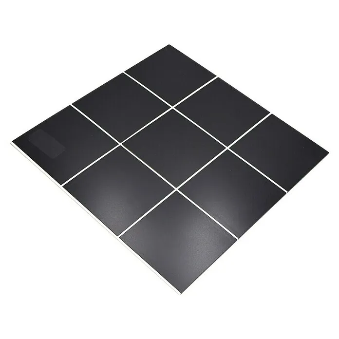 Zelfklevend mozaïek Vierkant SAM 4XFS B03 - 30,6 x 30,6 cm, Aluminium, Zwart