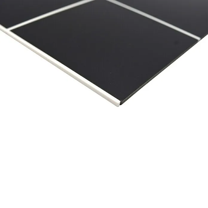 Zelfklevend mozaïek Vierkant SAM 4XFS B03 - 30,6 x 30,6 cm, Aluminium, Zwart