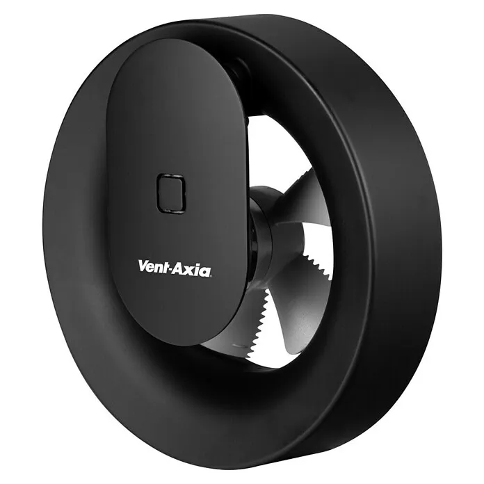 Vent-Axia Buisventilator Svara - 9,9 cm, Zwart Geschikt voor Lage Temperatuur Verwarming