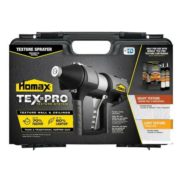 Homax TexPro Texture System Sprayer Taai Carry Case Snel gemonteerd