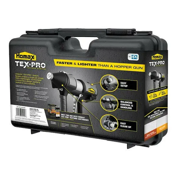 Homax TexPro Texture System Sprayer Taai Carry Case Snel gemonteerd