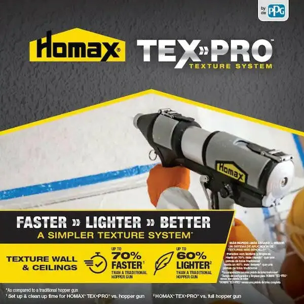 Homax TexPro Texture System Sprayer Taai Carry Case Snel gemonteerd