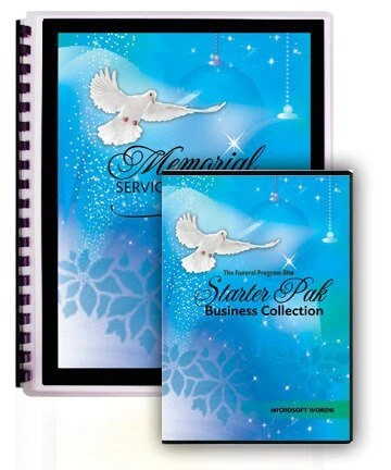 Ultimate Exclusief 10 Funeral Program Software Package wit mat
