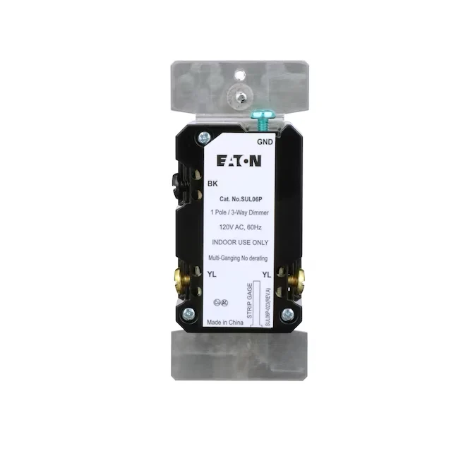 Eaton Allround Single-Pole/3-Way LED Decorator Light Dimmer, White/Light Almond/Ivory