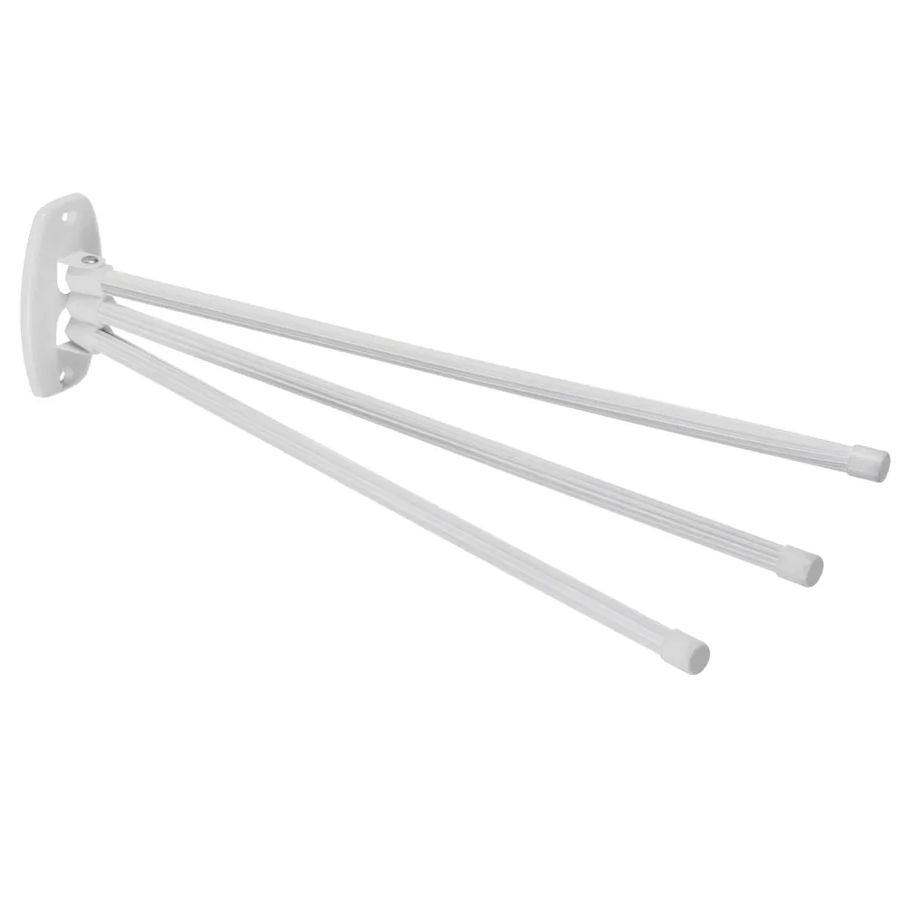 Inloopdouche Afvoerset ABJ Handdoekhouder Handdoekrek met beweegbare Armen 45cm incl. montageset 3-armig Wit