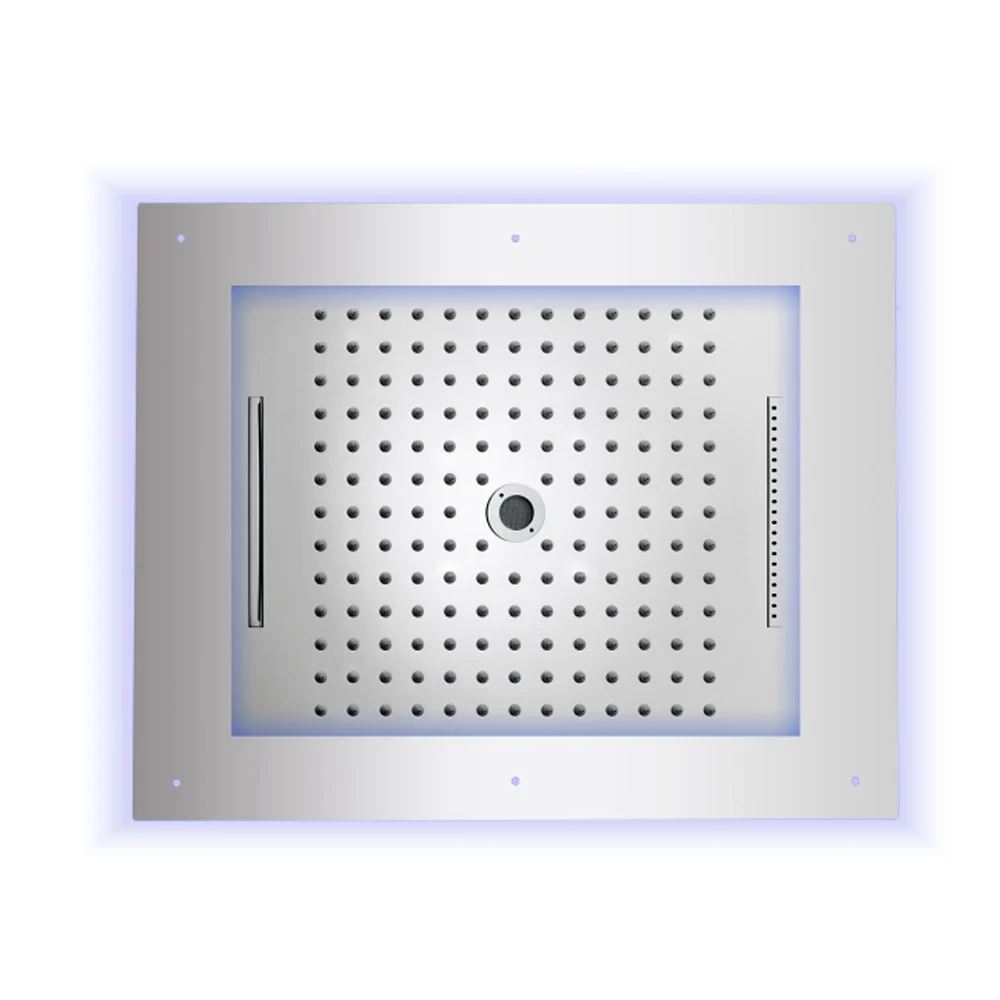 Stainless steel chrome shower head Bossini Frame Multifunction 60x50 cm 4 jets, one kneipp