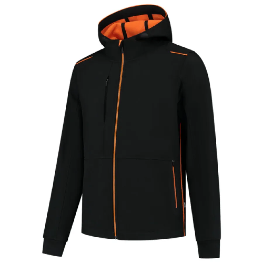 Tricorp 402705 Softshell Capuchon Accent black pompoen maat 5XL