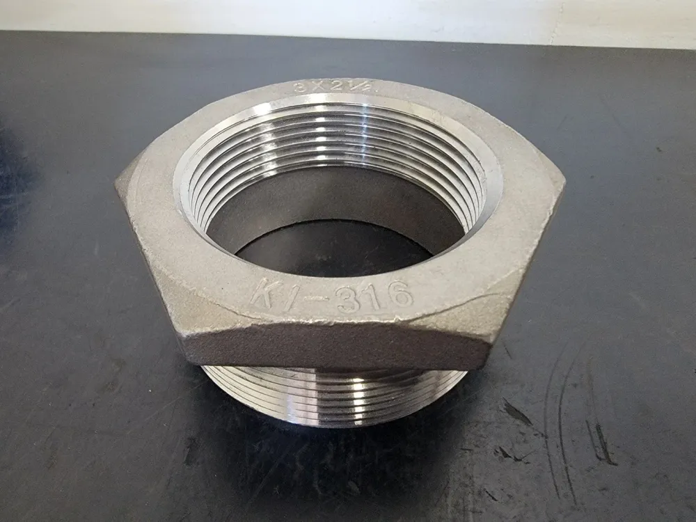 3" x 2-1/2" 316 Roestvrij Steel Hex Head Reducing Bushing KI-316