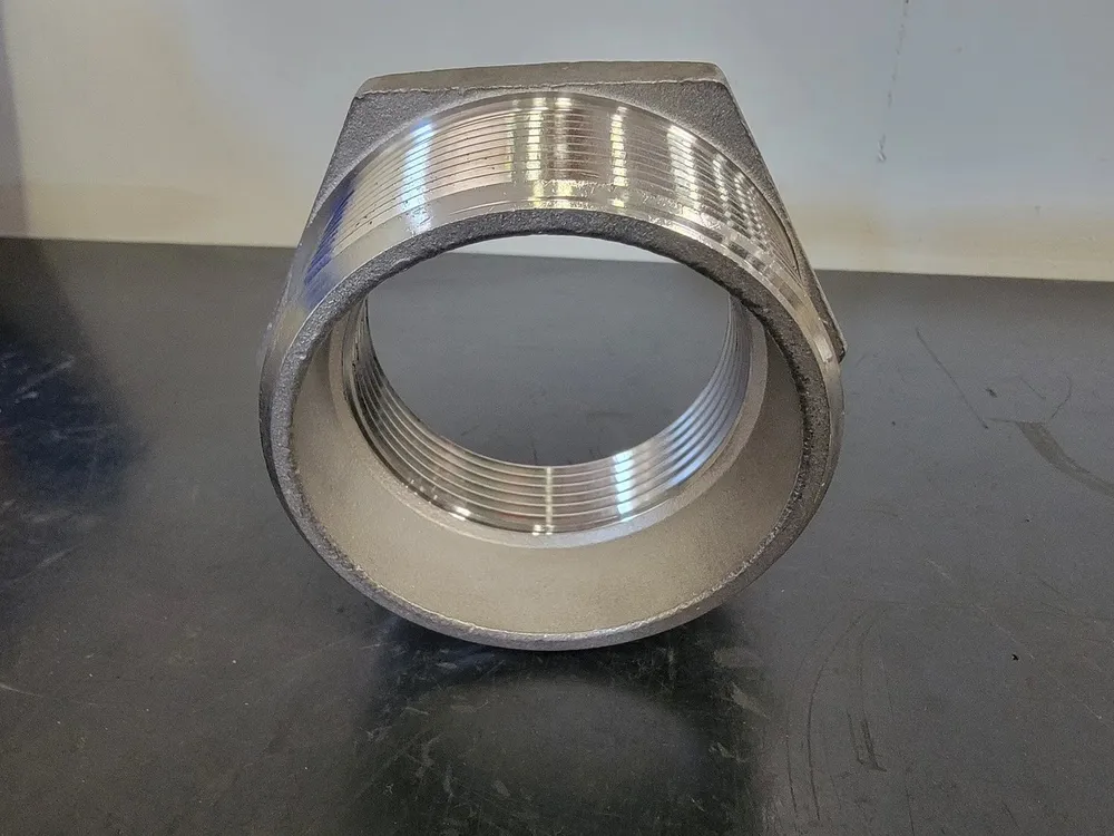 3" x 2-1/2" 316 Roestvrij Steel Hex Head Reducing Bushing KI-316