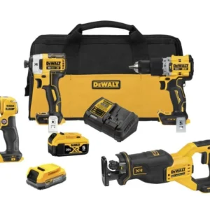 DEWALT 20V MAX XR 4 Tool Combo Kit DCK449E1P1