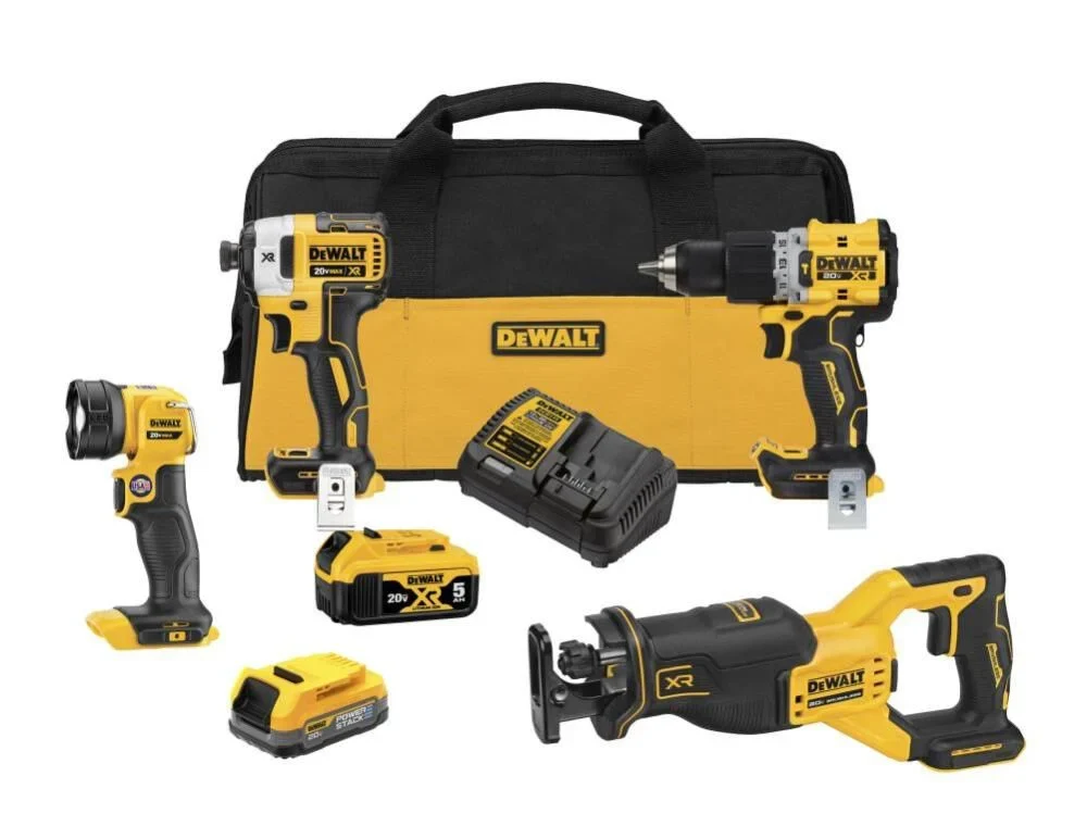 DEWALT 20V MAX XR 4 Tool Combo Kit DCK449E1P1