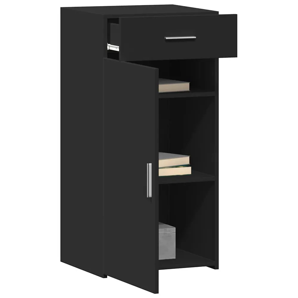Dressoir 45x42,5x93 cm bewerkt hout zwart