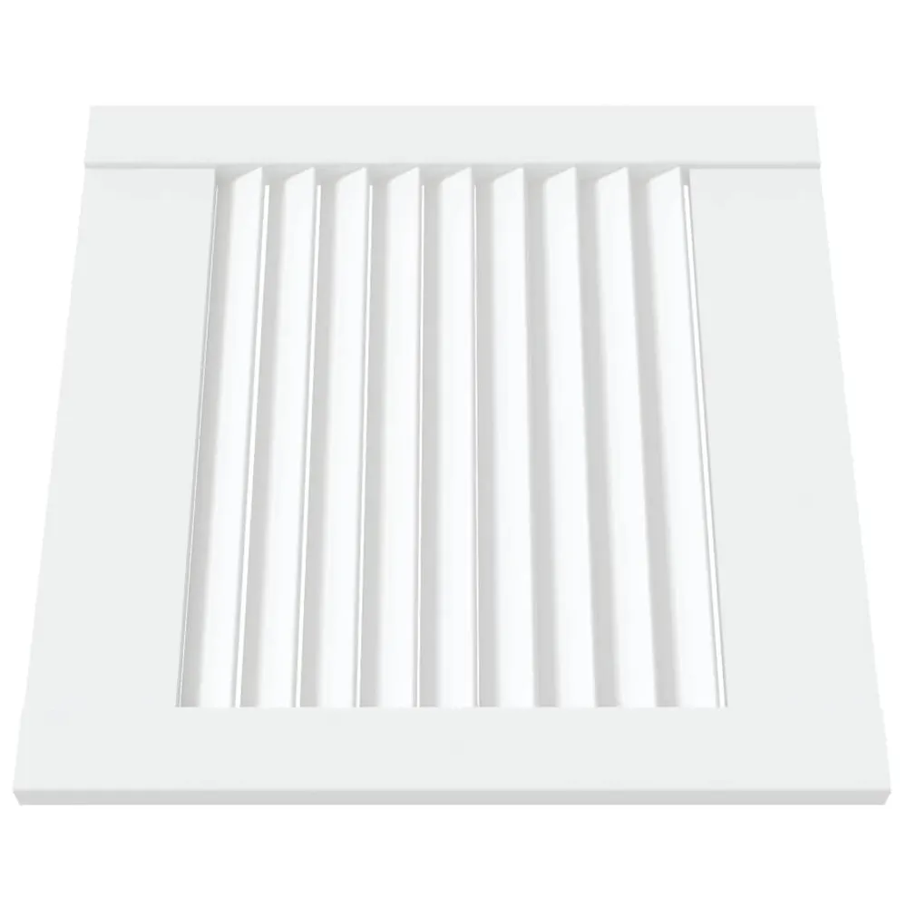 Kastdeur met lamellen 39,5x39,4 cm massief grenenhout wit