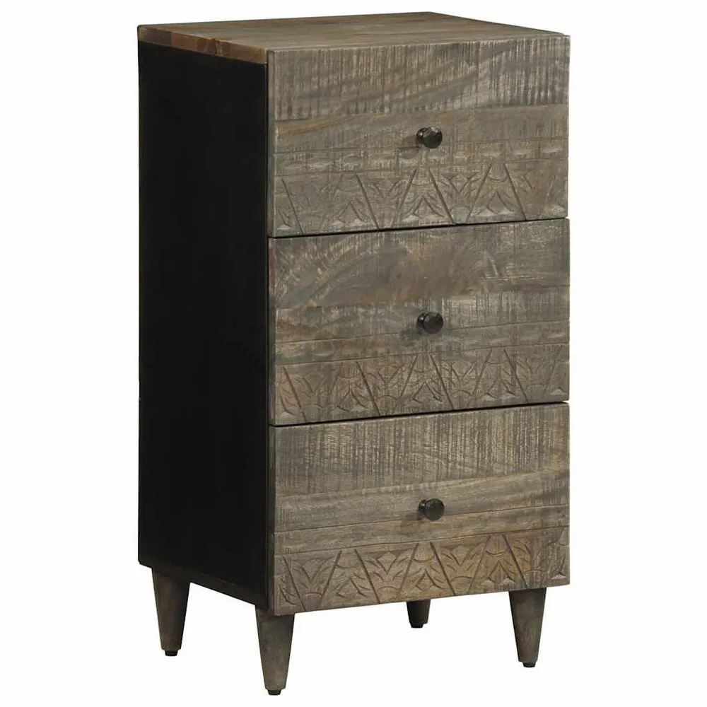 Dressoir 40x33x75 cm massief mangohout met Brandwerende Bescherming