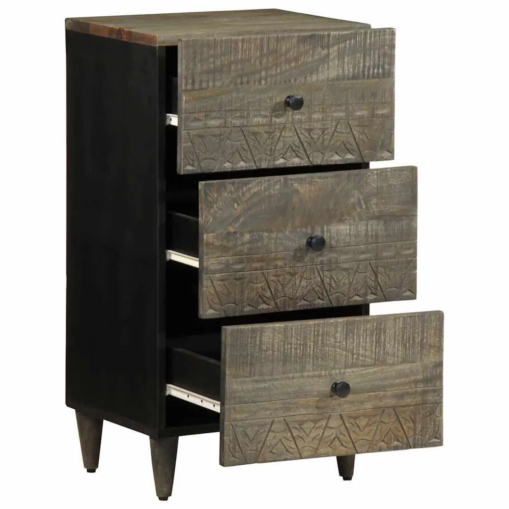 Dressoir 40x33x75 cm massief mangohout met Brandwerende Bescherming