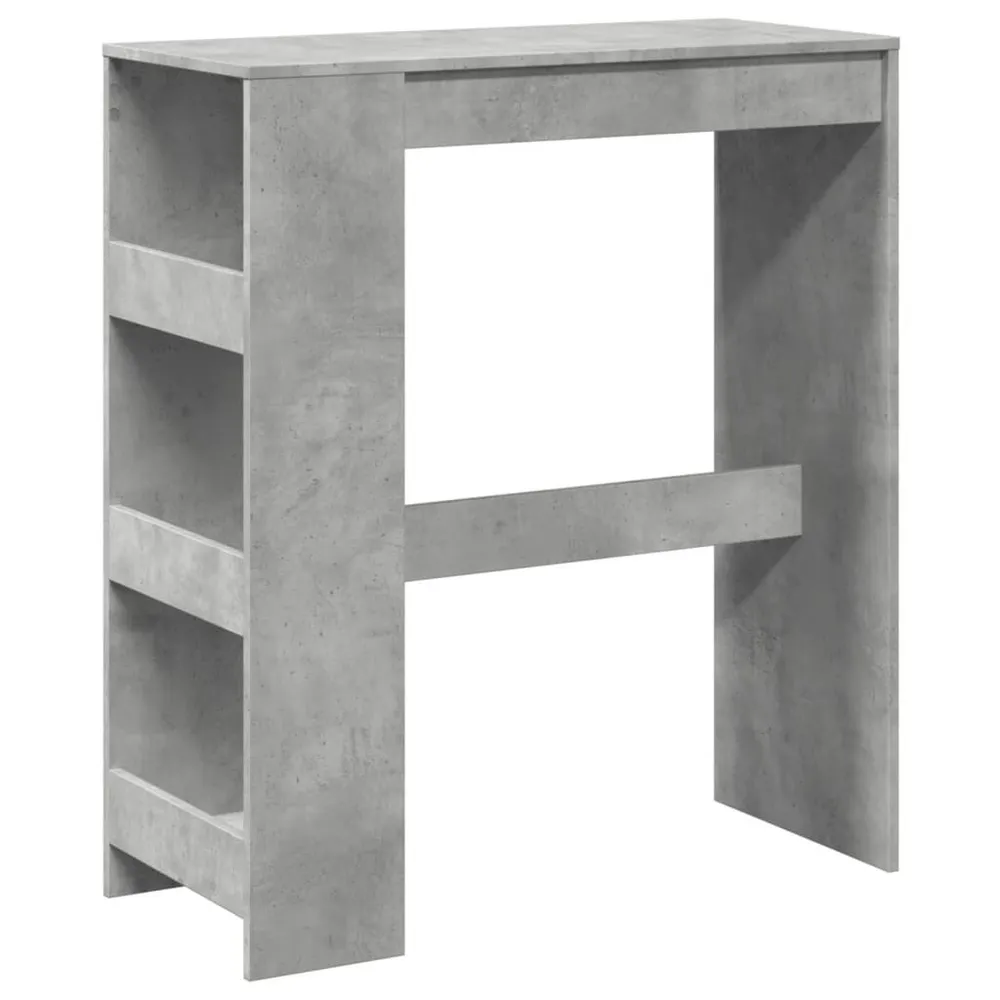 Bartafel met rekken 90x40x103,5 cm bewerkt hout betongrijs