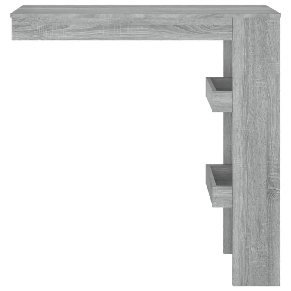 Bartafel wandgemonteerd 102x45x103,5 cm bewerkt hout grijs