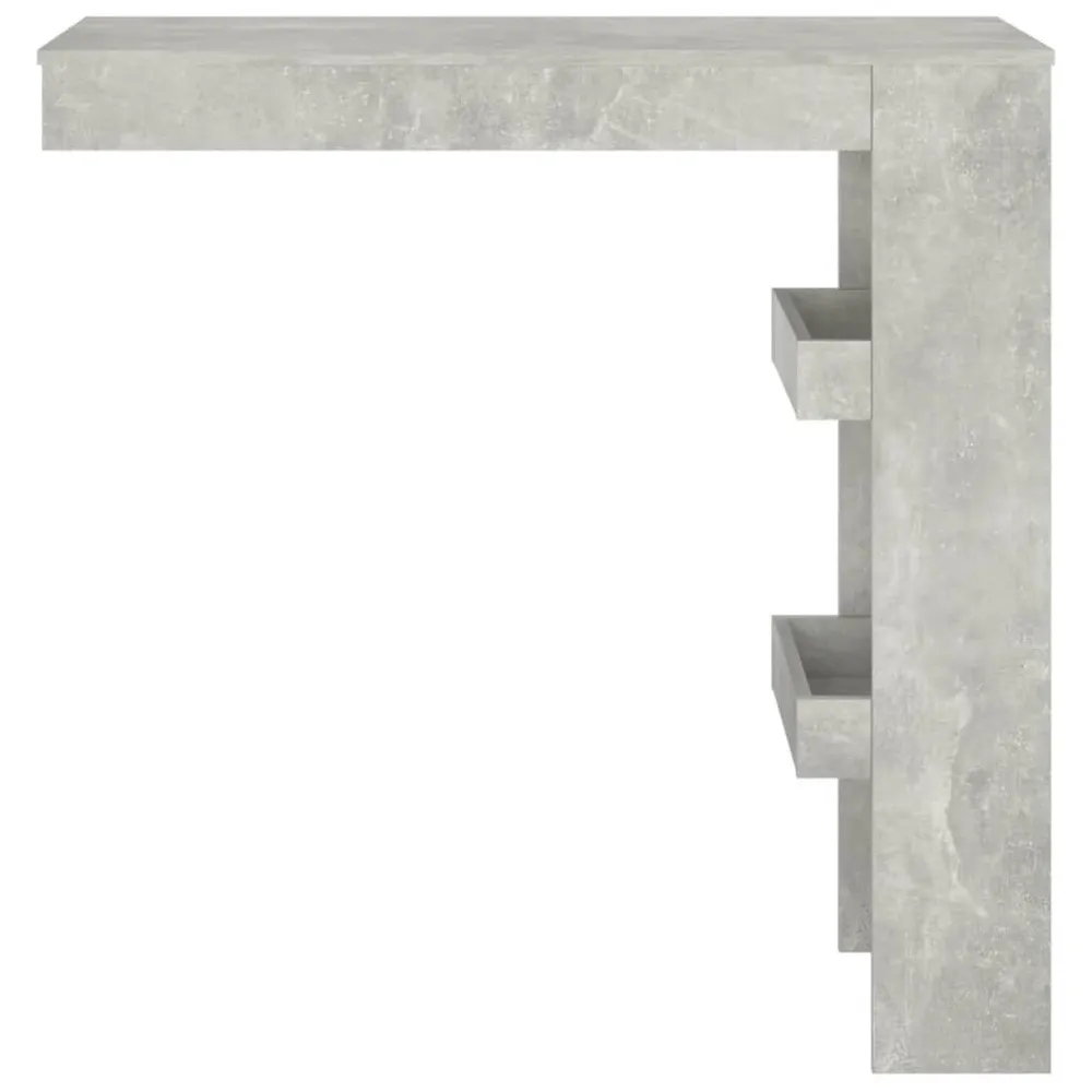 Bartafel wandgemonteerd 102x45x103,5 cm bewerkt hout grijs