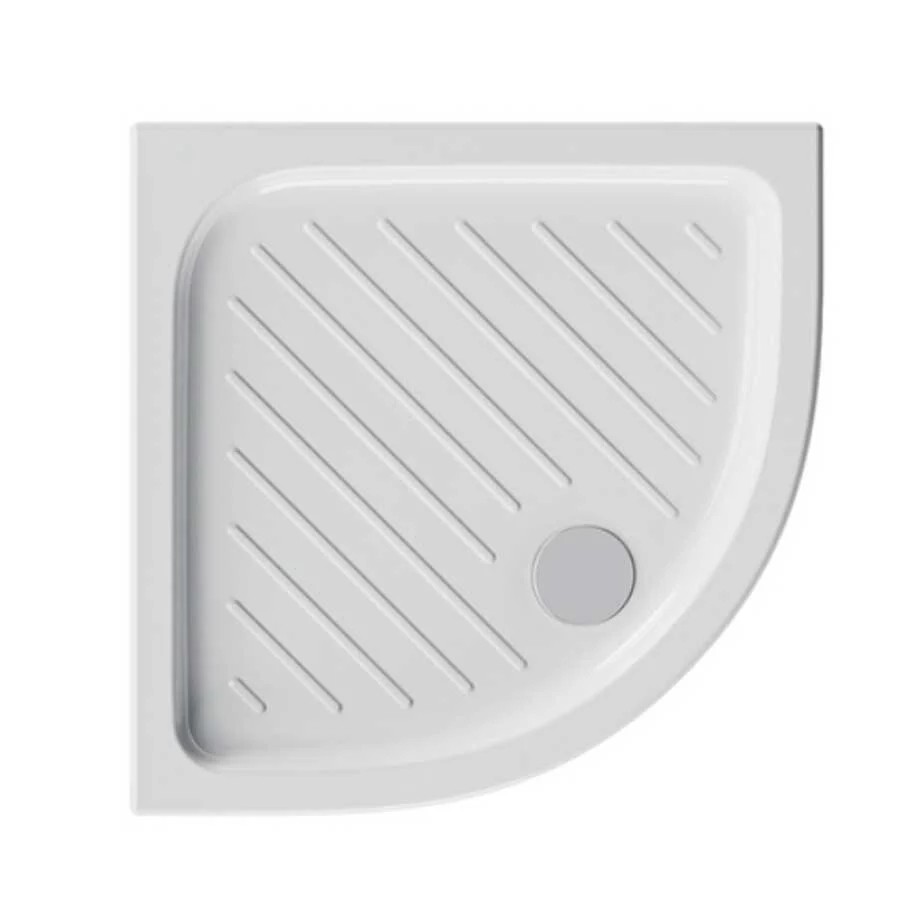 Dolomite aardewerk shower tray 90x90 Height 7 cm semicircular model Gemma 2