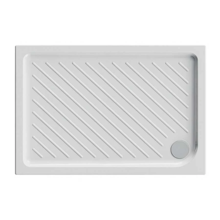 Dolomite ceramic shower tray 80x100 Height 7 cm rectangular model Gemma 2