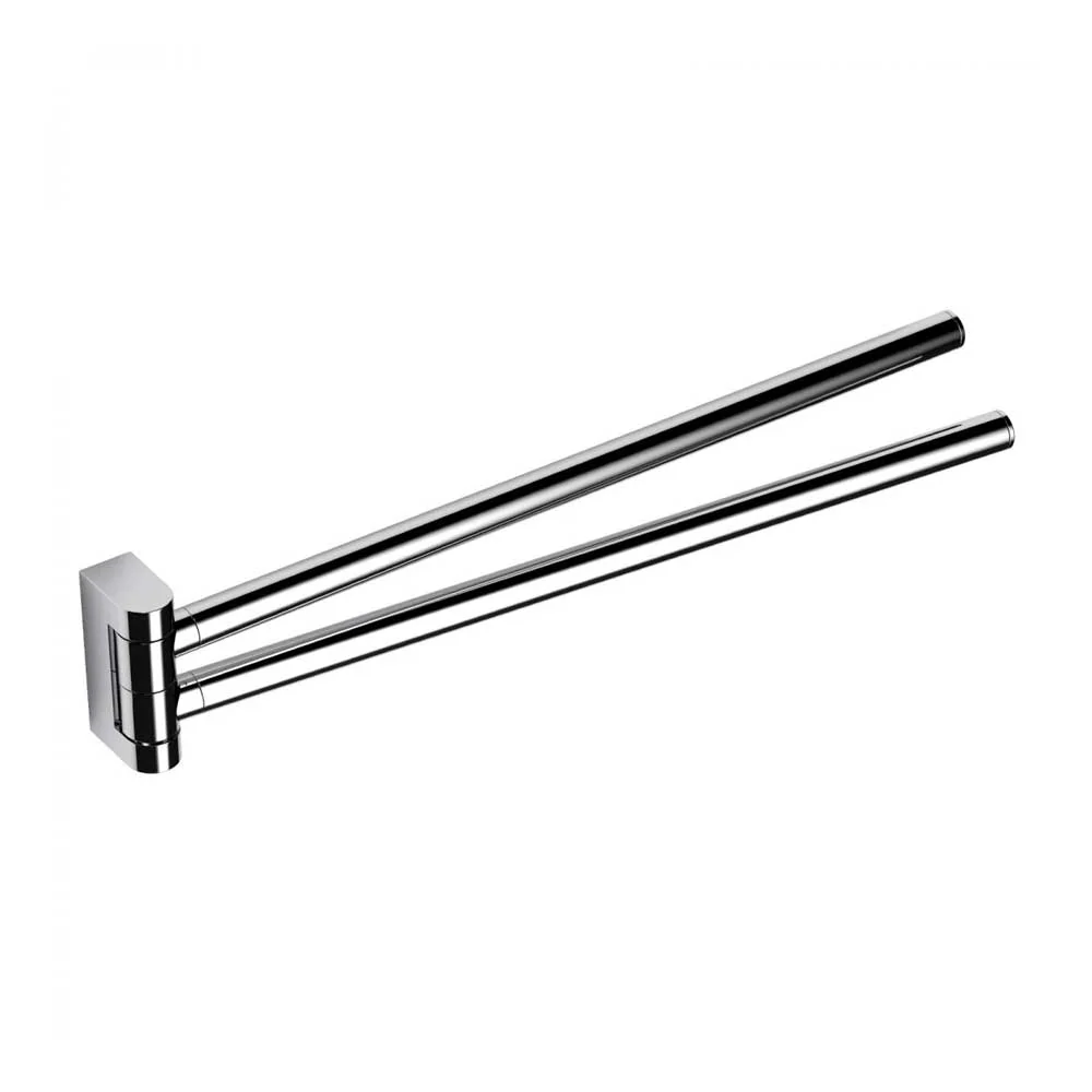 Double towel holder swivel joint chrome-plated geel koper Colombo Design Mini collection plug fixing