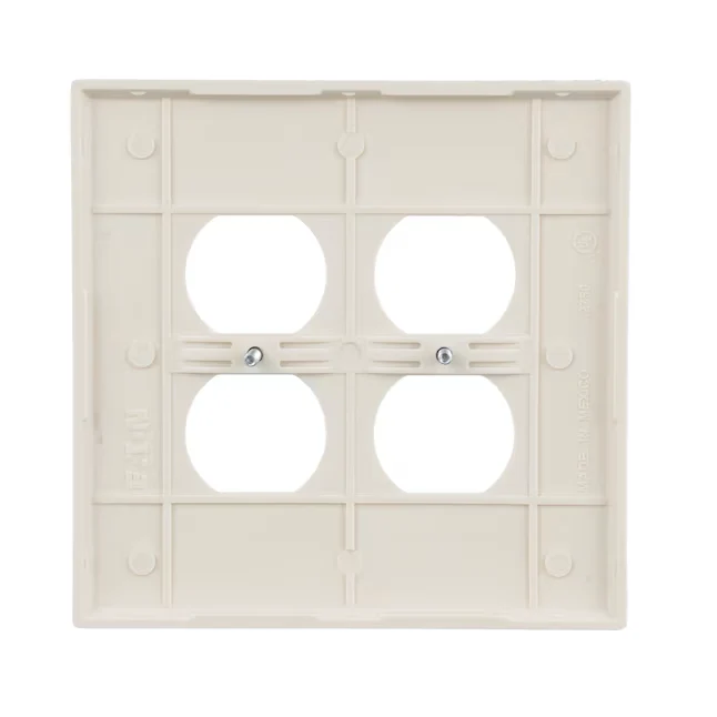 Eaton 2-Gang Jumbo Size Light Almond Poly Indoor Duplex Wall Plate