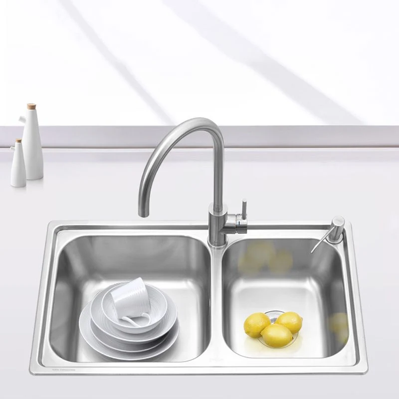 Stainless Steel Kitchen Sink Hedendaags Kitchen Sink Double Sink(Not Included Faucet)