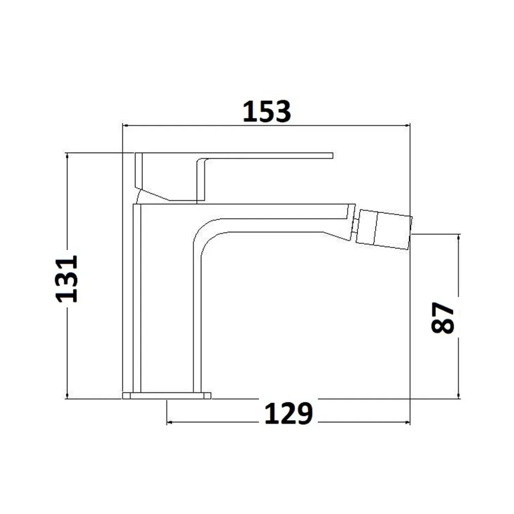 Pair built- faucet mixers washbasin and bidet Fire series chrome-plated messing Compleet Set | Inclusief Montagekit