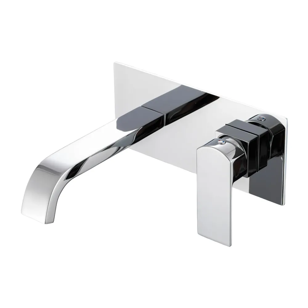 Pair built- faucet mixers washbasin and bidet Fire series chrome-plated messing Compleet Set | Inclusief Montagekit
