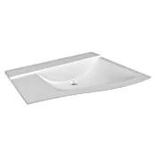Camargue Lineo Inbouwwastafel - 71 x 56,5 cm, Mineraalmarmer, Rechts