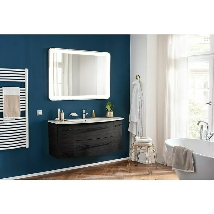 Camargue Swing K Inbouwwastafel - 120,5 x 16 cm, Keramiek