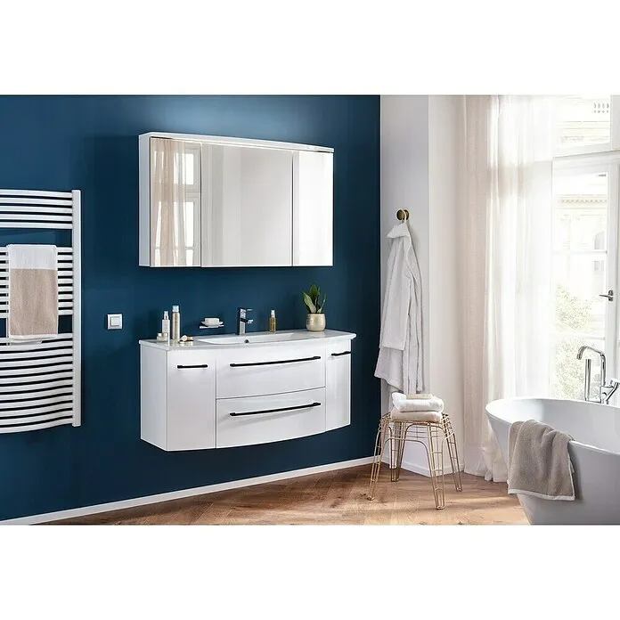 Camargue Swing K Inbouwwastafel - 120,5 x 16 cm, Keramiek