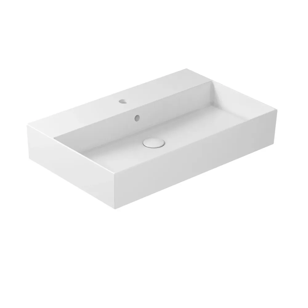 Countertop/Wall-mounted sink 61x46cm Meg11 Pro series Ceramica Galassia - Glossy parelmoer