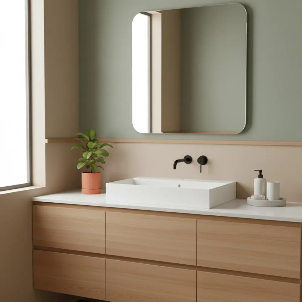 Countertop/wall-mounted sink 71x46cm Meg11 Pro series Ceramica Galassia - Glansrijk white