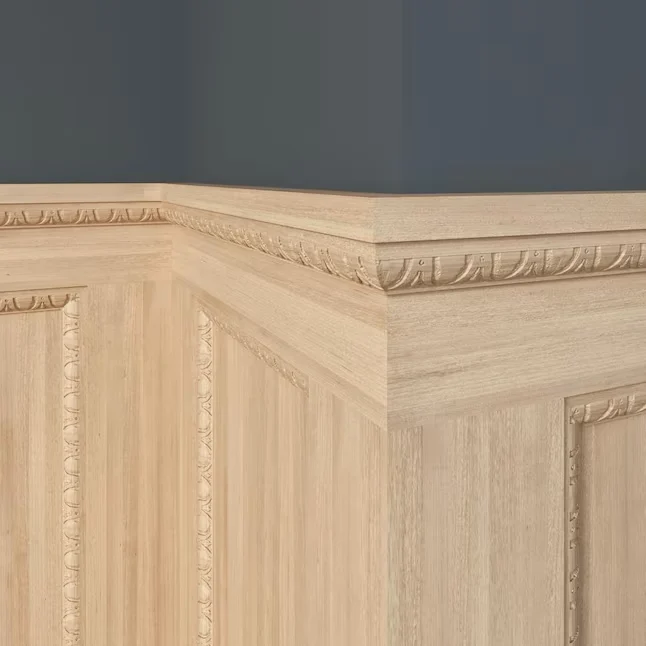 Ornamental Mouldings 1- x 8-ft Ivoor Hardwood Unfinished Wood 681 Chair Rail Moulding