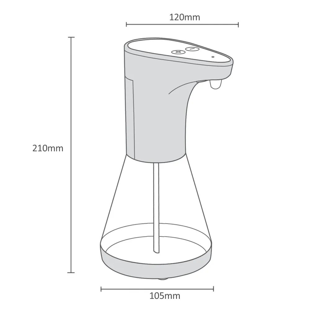 Promedix PR-530 Automatische zeepdispenser met infrarood bewegingssensor No-Touch gaat op batterijen 4xAA 480ml